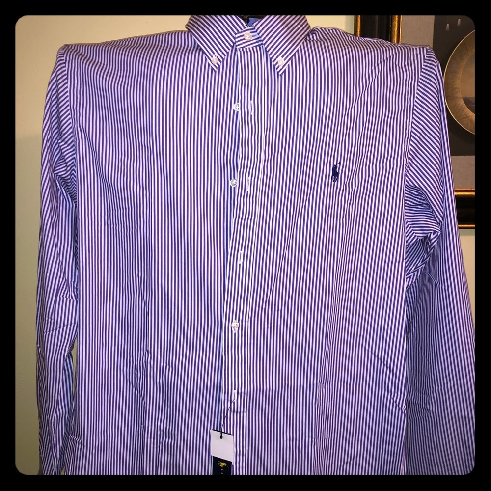 Ralph Lauren, Blue Striped, New with tags